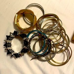 Various bangles and bracelets